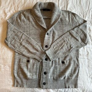 J. Crew Men’s Shawl Cardigan Sweater | Heather grey | Medium
